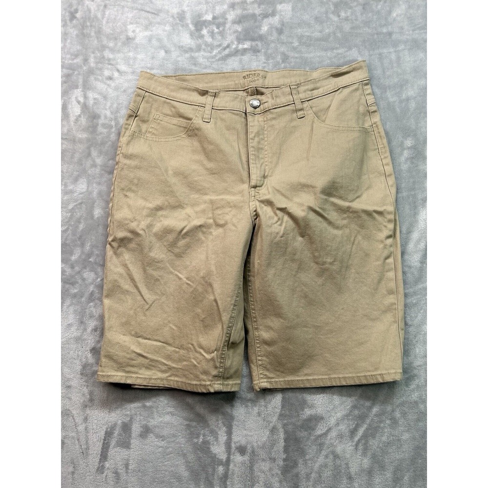Riders By Lee Womens Sz 16‎ Medium Brown Bermuda Shorts Mid Rise Beach Summer